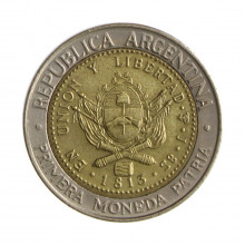 Km#112 1 Peso 1996 MBC+ Argentina América Bimetálico 23(mm) 6.4(gr)