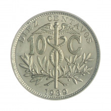 Km#179.2 10 Centavos 1939 MBC/SOB Bolívia América Cupro-Níquel 22.5(mm) 4.5(gr)