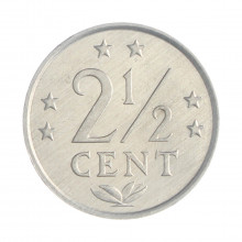 Km#9a 2½ Cents 1984 FC Antilhas Holandesas América Alumínio 22.6(mm) 1.2(gr)