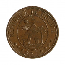 Km#188 10 Centavos 1967 MBC Bolívia América Aço com revestimento de cobre 19(mm) 2.5(gr)