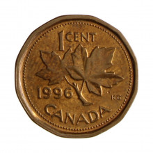 Km#181 1 Cent 1996 MBC Canadá América Bronze 19.1(mm) 2.5(gr)