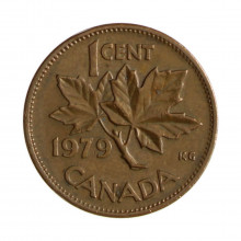 Km#59.2 1 Cent 1979 MBC Canadá América Bronze 19.05(mm) 3.24(gr)