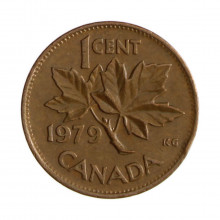Km#59.2 1 Cent 1979 MBC+ Canadá América Bronze 19.05(mm) 3.24(gr)