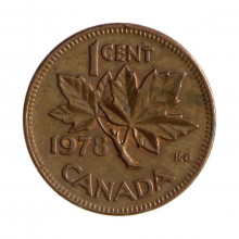 Km#59.2 1 Cent 1978 MBC Canadá América Bronze 19.05(mm) 3.24(gr)