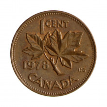 Km#59.1 1 Cent 1978 MBC+ Canadá América Bronze 19.05(mm) 3.24(gr)
