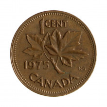 Km#59.1 1 Cent 1975 MBC Canadá América Bronze 19.05(mm) 3.24(gr)