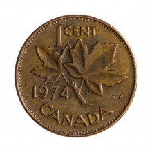 m#59.1 1 Cent 1974 MBC+ Canadá América Bronze 19.05(mm) 3.24(gr)