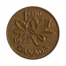 Km#59.1 1 Cent 1973 MBC Canadá América Bronze 19.05(mm) 3.24(gr)
