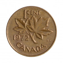 Km#59.1 1 Cent 1972 MBC+ Canadá América Bronze 19.05(mm) 3.24(gr)