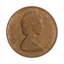 Km#59.1 1 Cent 1971 MBC+ Canadá América Bronze 19.05(mm) 3.24(gr)