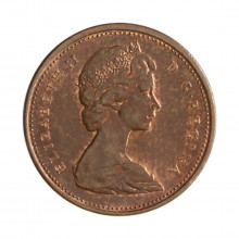 Km#59.1 1 Cent 1971 SOB Canadá América Bronze 19.05(mm) 3.24(gr)