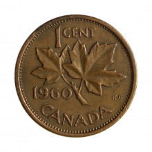 Km#49 1 Cent 1960 MBC Canadá América Bronze 19.05(mm) 3.24(gr)
