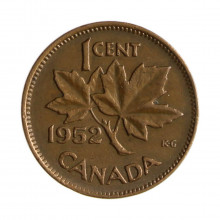 Km#41 1 Cent 1952 MBC Canadá América Bronze 19.05(mm) 3.24(gr)