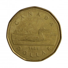 Km#157 1 Dólar 1989 MBC Canadá América Níquel com revestimento de bronze 26.5(mm) 7(gr)
