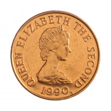 Km#54 1 Penny 1990 FC Jersey Europa Bronze 20.32(mm) 3.55(gr)