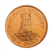 Km#54 1 Penny 1990 FC Jersey Europa Bronze 20.32(mm) 3.55(gr)