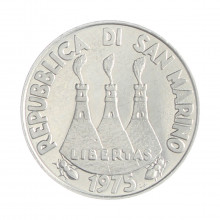 Km#43 10 Lire 1975 FC San Marino Europa Marmota Alumínio 23.3(mm) 1.6(gr)