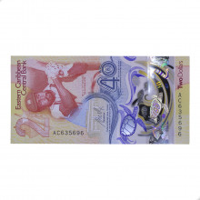 P#New 2 Dollars 2023 FE Estados do Caribe América 40 Anos do Banco Central Polímero