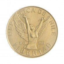 Km#209 5 Pesos  1977 So MBC+ Chile  América  Cupro-Níquel  26(mm) 7(gr)