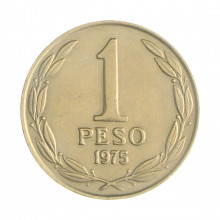 Km#207 1 Peso  1975 So MBC+ Chile  América  Cupro-Níquel  24(mm) 5(gr)