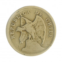 Km#167.1 20 Centavos 1922 So MBC Chile América Cupro-Níquel 22.6(mm) 4.5(gr)