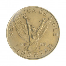 Km#210 10 Pesos 1978 So MBC Chile América Latão com revestimento de níquel 28(mm) 9(gr)