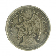 Km#166 10 Centavos  1933 So MBC  Chile  América  Cupro-Níquel  19.5(mm) 3(gr)