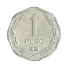 Km#231 1 Peso  1998 So MBC Chile  América  Alumínio 16(mm) 0.7(gr)