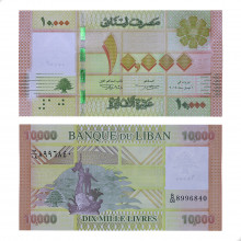 P#92 10 000  Livres 2014 FE Líbano Ásia