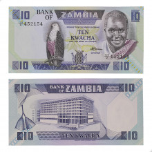 P#26e 10 Kwacha 1986 -1988 D FE Zâmbia África
