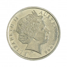 Km#81 10 Cents 1999 MBC+ Austrália Oceania Cupro-Níquel 23.6(mm) 5.66(gr)