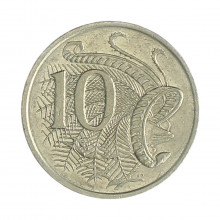 Km#81 10 Cents 1988 MBC Austrália Oceania Cupro-Níquel 23.6(mm) 5.66(gr)