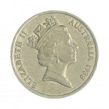 Km#81 10 Cents 1988 MBC Austrália Oceania Cupro-Níquel 23.6(mm) 5.66(gr)