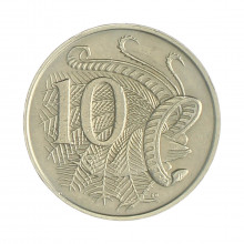 Km#65 10 Cents 1968 MBC Austrália Oceania Cupro-Níquel 23.6(mm) 5.66(gr)