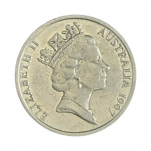 Km#80 5 Cents 1997 MBC Austrália Oceania Cupro-Níquel 19.41(mm) 2.83(gr)