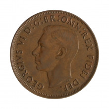 Km#43 1 Penny 1949 MBC+ Austrália Oceania Bronze 30.8(mm) 9.45(gr)
