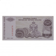 P#R26 500 000 000 Dinara 1993 SOB/FE Croácia Europa