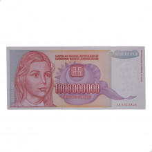 P#126 1 000 000 000 Dinara 1993 SOB/FE Iugoslávia Europa
