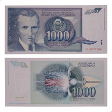 P#110 1 000 Dinara 1991 FE Iugoslávia Europa