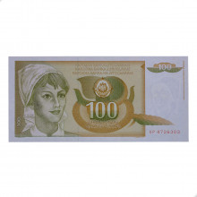 P#105 100 Dinara 1990 FE Iugoslávia Europa