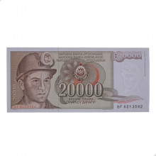 P#95 20 000 Dinara 1987 FE Iugoslávia Europa