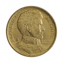 Km#228.2 10 Pesos 1999 SO SOB Chile  América  Cobre-alumínio-níquel 21(mm) 3.5(gr)