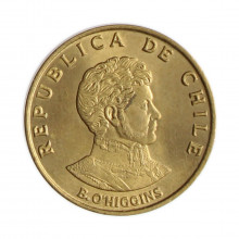 Km#194 10 Centésimos 1971 SO MBC/SOB Chile  América  Bronze de alumínio 18.1(mm) 2.5(gr)