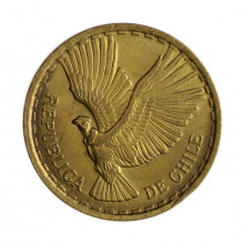 Km#191 10 Centésimos 1967 SO MBC  Chile  América  C/ Peq. Mossa  Bronze de alumínio 27.17(mm) 8(gr)