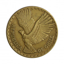 Km#191 10 Centésimos 1964 SO MBC  Chile  América  Bronze de alumínio 27.17(mm) 8(gr)