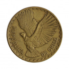 Km#191 10 Centésimos 1963 SO MBC  Chile  América  Bronze de alumínio 27.17(mm) 8(gr)