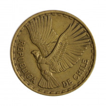 Km#191 10 Centésimos 1963 SO MBC  Chile  América  Bronze de alumínio 27.17(mm) 8(gr)