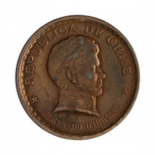 Km#177 20 Centavos 1942 SO MBC Chile  América  Cobre 18(mm) 3(gr)