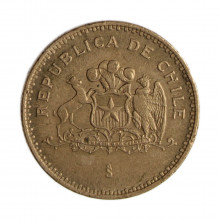 Km#226.2 100 Pesos  1995 SO MBC Chile  América  Bronze de alumínio 27(mm) 9(gr)