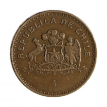 Km#226.2 100 Pesos  1994 SO MBC Chile  América  Bronze de alumínio 27(mm) 9(gr)